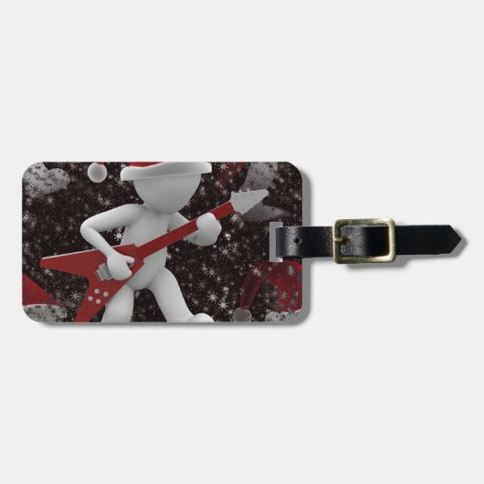 Rockstar Santa Gepäckanhänger (Vorderseite horizontal)