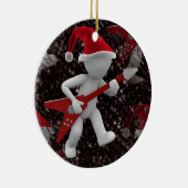 Rockstar Santa Keramik Ornament (Rechts)