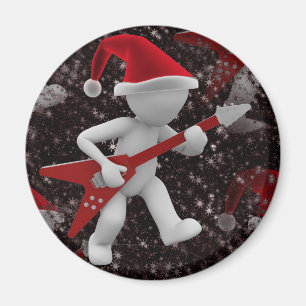 Rockstar Santa Magnet