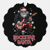 Rockstar Santa Paper Ornament (Rückseite)