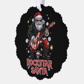 Rockstar Santa Paper Ornament (Links)