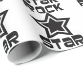 Rockstar-, Schwarze u. weißesterne, Geschenkpapier (Rolleneckpunkt)