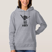 Rockstar-Skeleton-Braut-Squad-Grau-Kapuzenpullover Hoodie (Vorderseite)