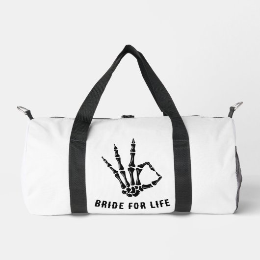 Rockstar-Skeleton-Braut-Tasche Duffle Bag (Vorderseite)