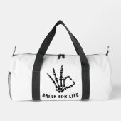 Rockstar-Skeleton-Braut-Tasche Duffle Bag (Rückseite)