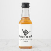 Rockstar Skeleton Junggeselinnen-Abschied überbrüc Alkoholflaschenetikett (Vorderseite)