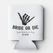 Rockstar Skeleton Junggeselinnen-Abschied überbrüc Dosenkühler (Rückseite)