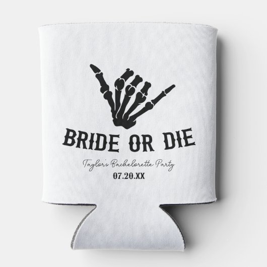 Rockstar Skeleton Junggeselinnen-Abschied überbrüc Dosenkühler (Rückseite)