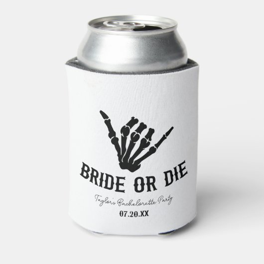 Rockstar Skeleton Junggeselinnen-Abschied überbrüc Dosenkühler (Kanne Rückseite)