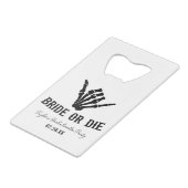 Rockstar Skeleton Junggeselinnen-Abschied überbrüc Geldbeutel Flaschenöffner (Vorderseite Schrägansicht)