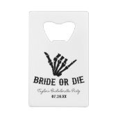 Rockstar Skeleton Junggeselinnen-Abschied überbrüc Geldbeutel Flaschenöffner (Rückseite)