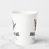 Rockstar Skeleton Junggeselinnen-Abschied überbrüc Pappbecher (Rechts)