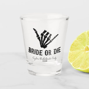 Rockstar Skeleton Junggeselinnen-Abschied überbrüc Schnapsglas
