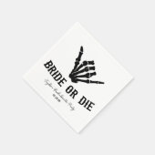 Rockstar Skeleton Junggeselinnen-Abschied überbrüc Serviette (Ecke)