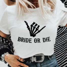 Rockstar Skeleton Junggeselinnen-Abschied überbrüc T-Shirt