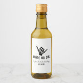 Rockstar Skeleton Junggeselinnen-Abschied überbrüc Weinetikett (Vorderseite)