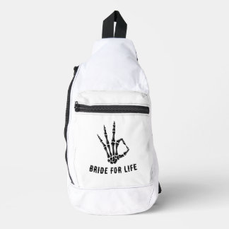 Rockstar-Skelett-Braut-Trupp-Junggesellinnen-Absch Crossbody Bag
