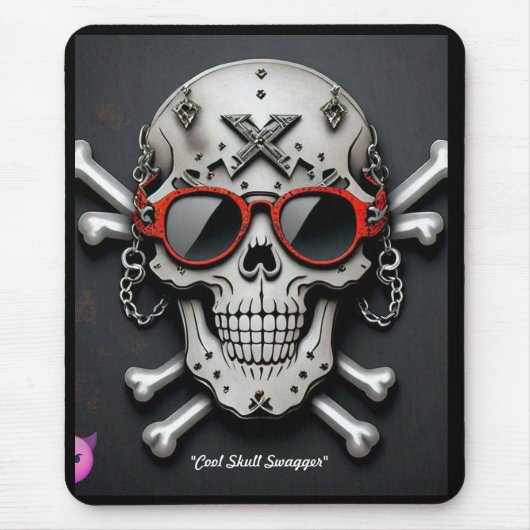 "Rockstar Skull Coolness" Mousepad (Vorne)