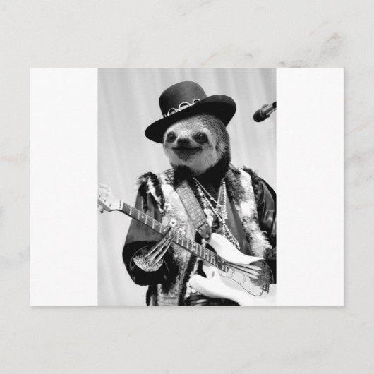 Rockstar Sloth #2 Postkarte (Vorderseite)