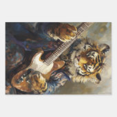 Rockstar Tiger Fun Animal Decoupage Paper Geschenkpapier Set (Vorderseite 2)