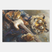 Rockstar Tiger Fun Animal Decoupage Paper Geschenkpapier Set (Vorderseite)