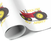 Rockstar-Traktor Geschenkpapier (Rolleneckpunkt)