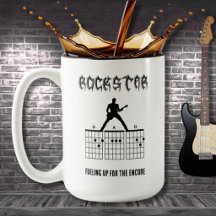 Rockstar-Vater Cool Guitar Akkord Musiker Kaffeeta