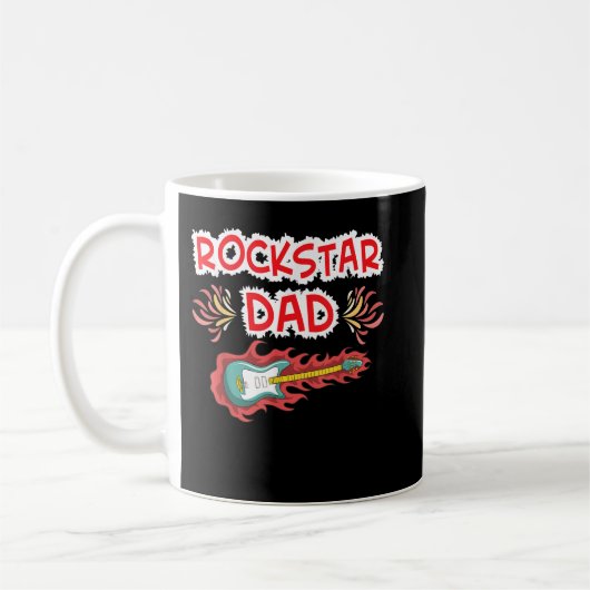 Rockstar Vater Electric Gitarre Rock Fantag Kaffeetasse (Links)