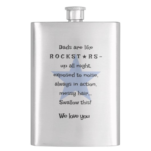 Rockstar-Vater, Geschenk für Papa, Geburtstag, Mus Flachmann (Vorderseite)