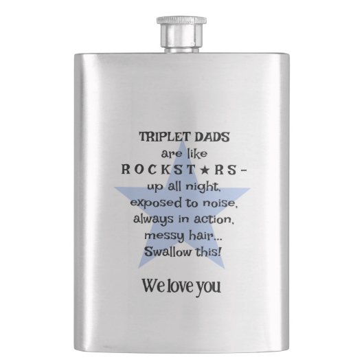 Rockstar-Vater, Geschenk für Triole Daddy, nach Ma Flachmann (Vorderseite)