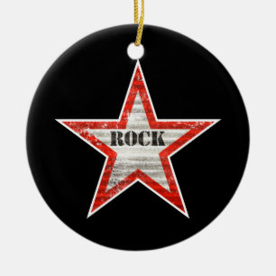 Rockstar Verzierung (schwarzer Hintergrund) Keramikornament