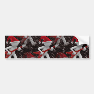 Rockstar Weihnachtsmann Autoaufkleber