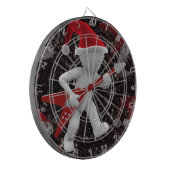 Rockstar Weihnachtsmann Dartscheibe (Vorderseite Links)
