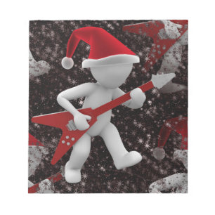 Rockstar Weihnachtsmann Notizblock