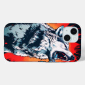 Rockstar Wolfie Case-Mate iPhone Hülle (Rückseite (Horizontal))