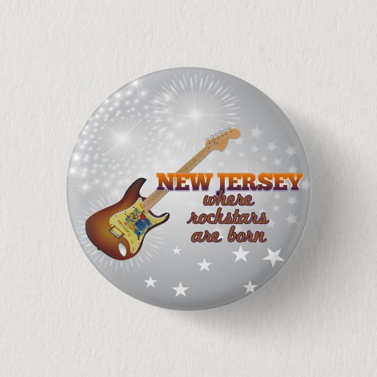 Rockstars sind in New-Jersey geboren Button (Vorderseite)