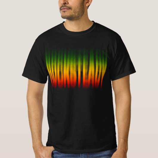 Rocksteady verschwommene Wirkung Typografie Rasta  T-Shirt (Vorderseite)