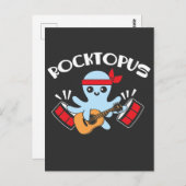 Rocktopus Animal Puppe Funny Octopus Sea Creature Postkarte (Vorne/Hinten)