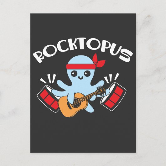 Rocktopus Animal Puppe Funny Octopus Sea Creature Postkarte (Vorderseite)