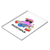 Rocktopus Funny Rock Band Octopus Pub Notizblock (Linke Seite)