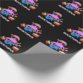 Rocktopus Funny Rock Band Octopus Puck Dark BG Geschenkpapier (Ecke)