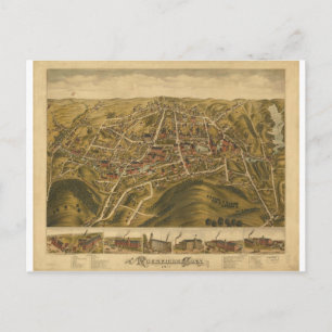 Rockville Connecticut im Jahr 1877 Postkarte