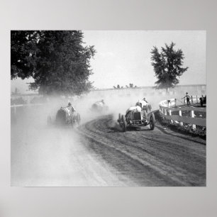 Rockville Fair Auto Rennen, 1923. Vintage Foto Poster