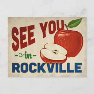 Rockville Maryland Apfel - Vintage Reise Postkarte