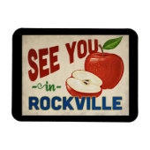 Rockville Maryland Apple - Vintage Travel Magnet (Horizontal)