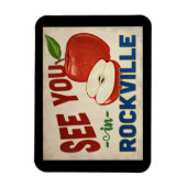 Rockville Maryland Apple - Vintage Travel Magnet (Vertikal)