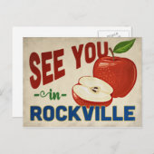 Rockville Maryland Apple - Vintage Travel Postkarte (Vorne/Hinten)