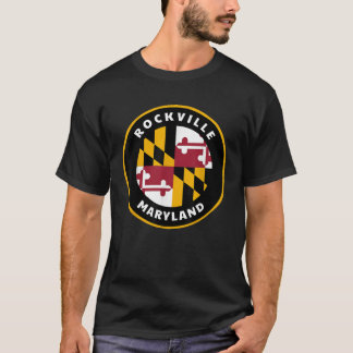 Rockville Maryland MD Flag Abzeichen Roundlet Souv T-Shirt