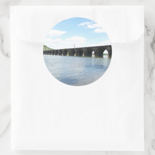 Rockville Stone Mauerwerk Runder Aufkleber (Tasche)