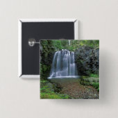 Rockwell Falls im Zwei-Medizin-Tal Button (Vorne & Hinten)